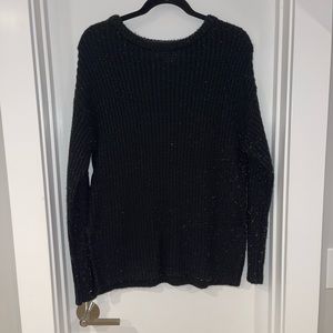 Black with white speckles sweater